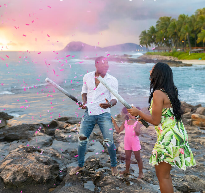 gender reveal Jamaica confetti powder cannon