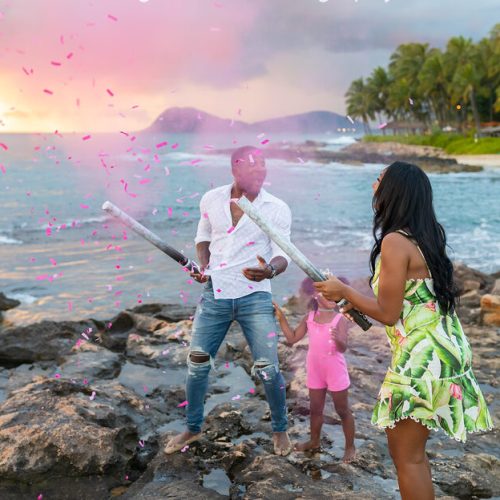 gender reveal Jamaica confetti powder cannon