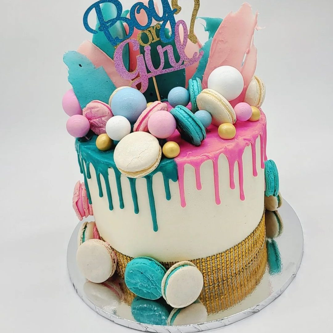 gender reveal Jamaica cake